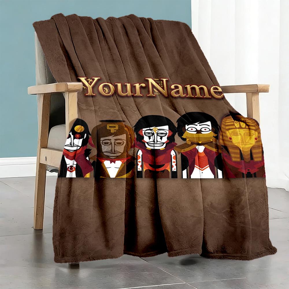 Incredibox Customize Your Name Blanket Lightweight Customizable Blanket Ultra-Soft Suitable for Livingroom Picnics Seaside Bed All-Season Use