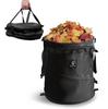 Hidemasa Mini Papperskorg, Stor Kapacitet 60L, Hopfällbar med Lock, Perfekt för Camping, Vedförvaring och Utomhusbruk (Svart)