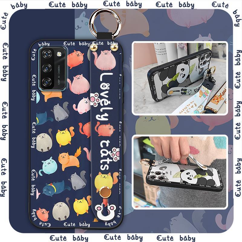 Cute Ring Phone Case For Blackview A100 Anti-knock Wristband Protective Kickstand Cartoon Silicone Fashion Design