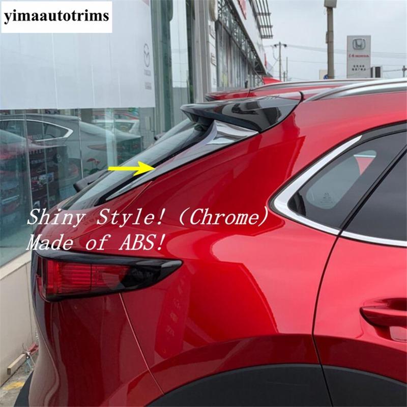 Car Rear Tail Window Panel Spoiler Wing Sequin Decoration Cover Trim ABS Chrome Accessories Exterior For Mazda CX-30 - 2025
