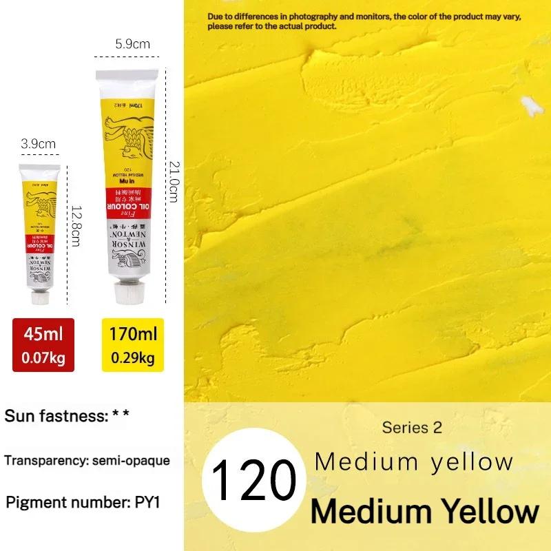 170ml Large Tubes Oil Paint Non-Toxic Excellent Tinting Strength Winsor & Newton Oil Painting Pigments for DIY Art Supplies