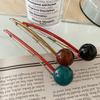Metal Buckle Colorful Beads Banana Clip Women Girls Fashion Versatile Ponytail Hairpin Sweet Styling Tool Girls Hair Accessories