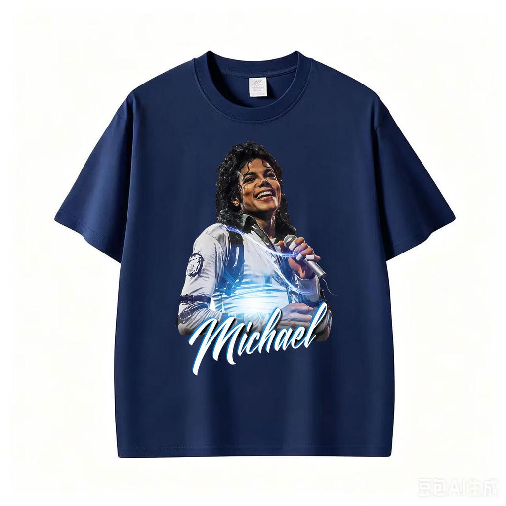 King of Pop Michael Jackson Rock Singer T Shirt Men's Women 100% Cotton Short Sleeve T Shirts Harajuku Classic Oversized T-shirt