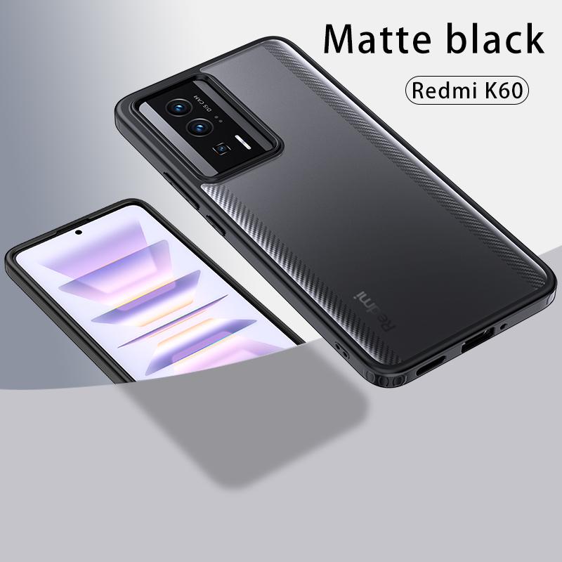 Matte Translucent Shockproof Phone Case For Xiaomi Poco F5 Pro Redmi K60 TPU Bumper Hard Plastic Transparent Protective Cover