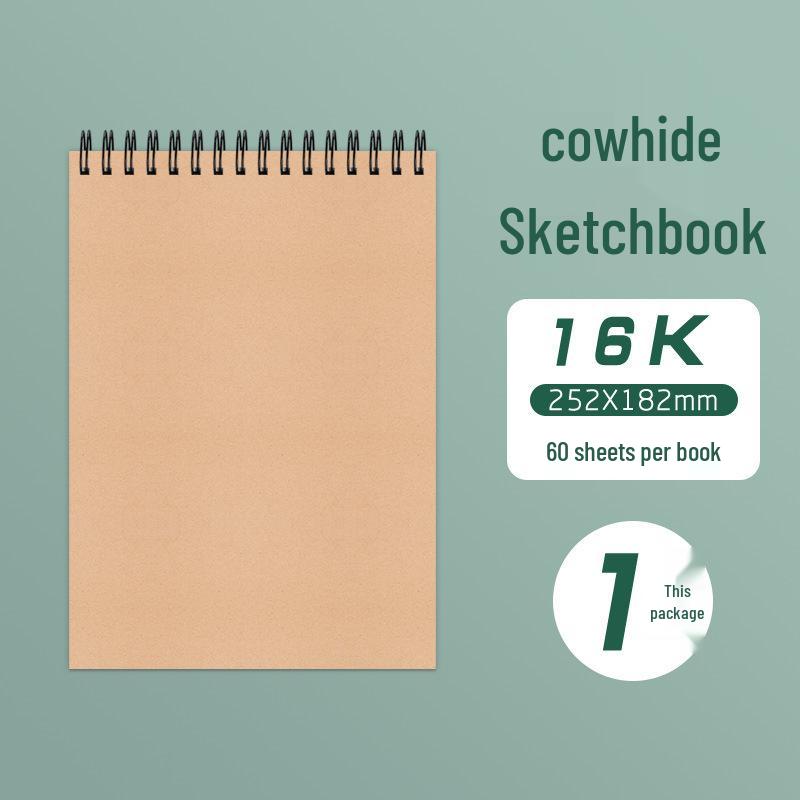 A4 Blank Kraft Paper Sketchbook for Art Students with Free Shipping