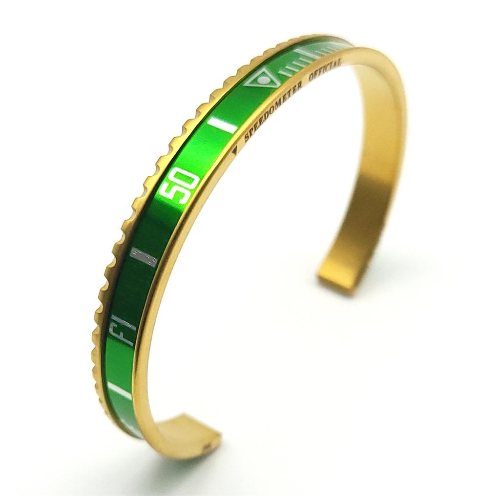 Speedometer Official [Pvd Yellow Gold Collection] Green Color