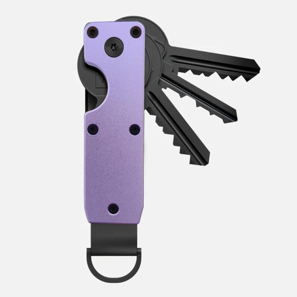 Smart Metal Key Organizer with Screwdriver Minimalist Keychain Holds 2-6 Keys Keys Bag for Keys Less Than 6.2cm