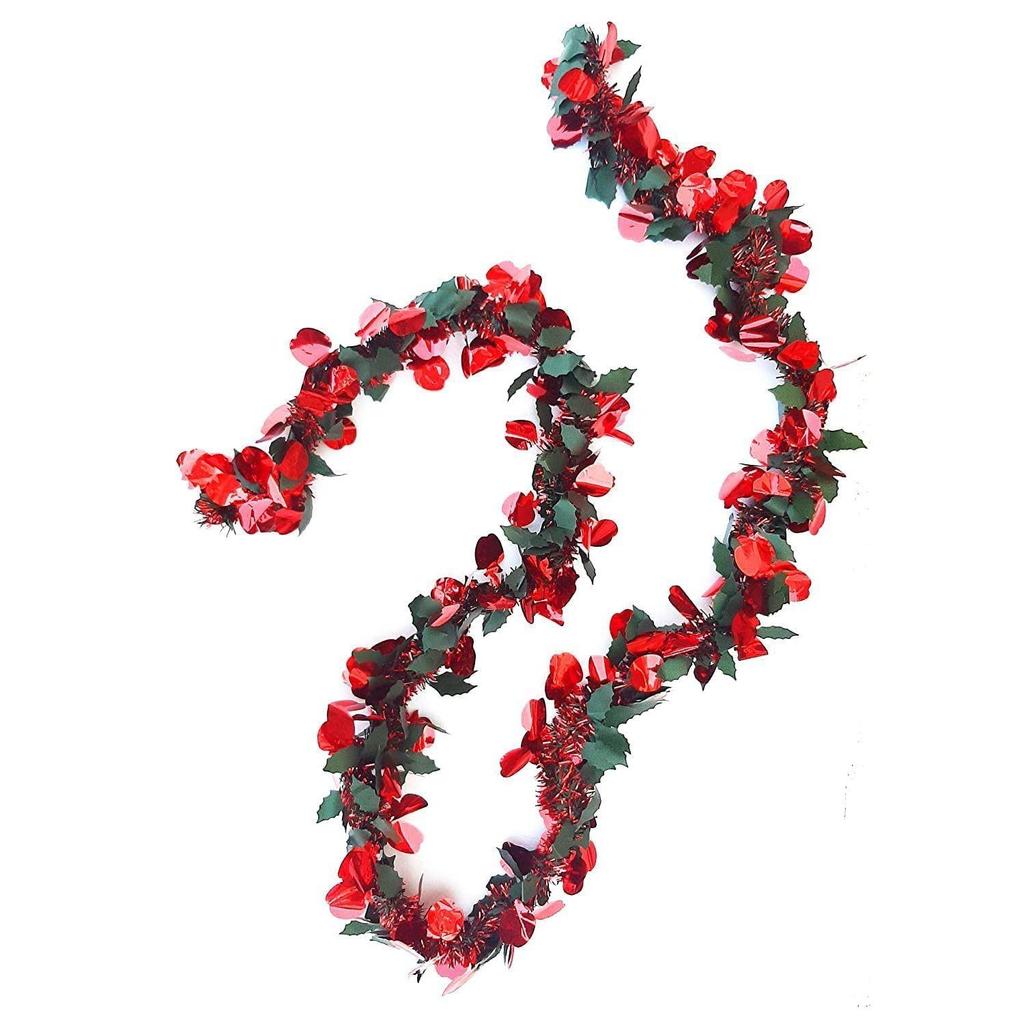 1 Pcs Artifficial Red Apple Green Leafs HeavyTinsel Christmas Strings,Garlands Ribbon Ribbon for Christmas