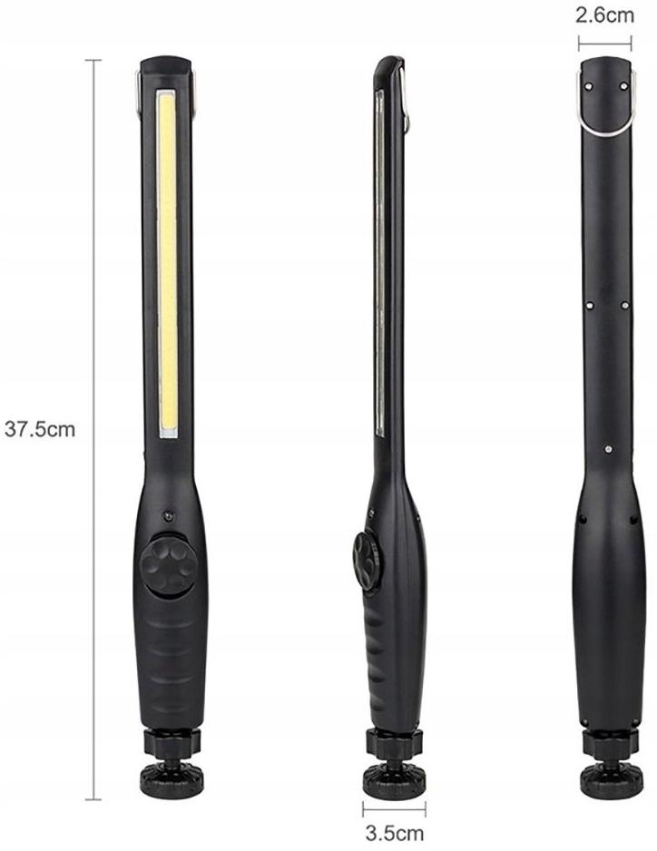 Large FLASHLIGHT INSPECTION LAMP WORKSHOP RECHARGEABLE USB MAGNET