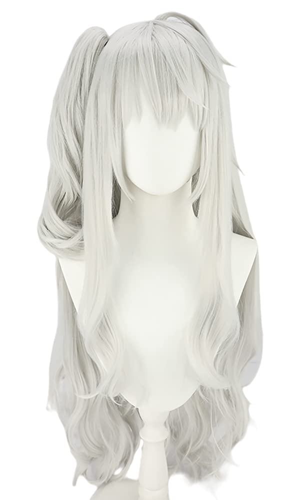

Косплей-парик Кузуха, Белый/Серебристый, Термостойкий, Идеально подходит для косплея, фотографии и фестивалей (Серый с пучком)