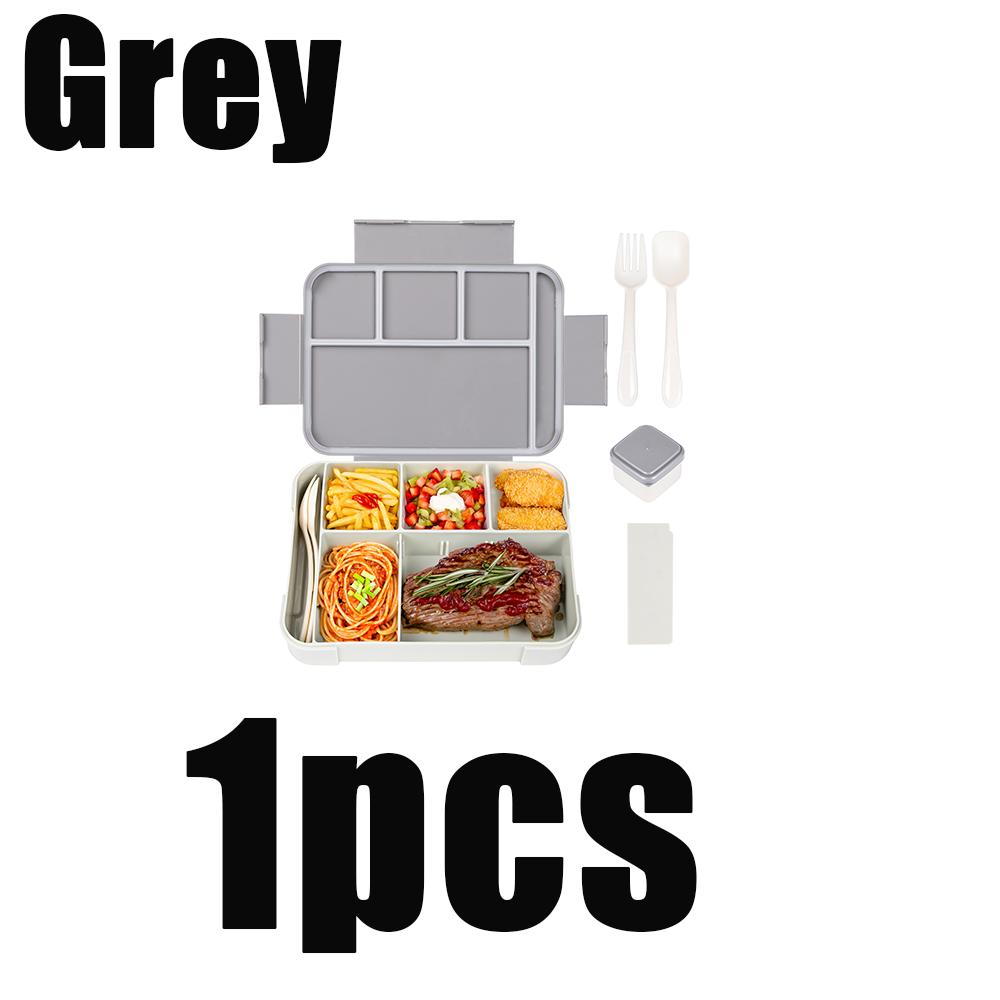 

1pc Adorable Pattern Kids Lunch Box Portable Divided Leakproof Food Container Bento Box For School Office Microwave Oven Heating 1&1