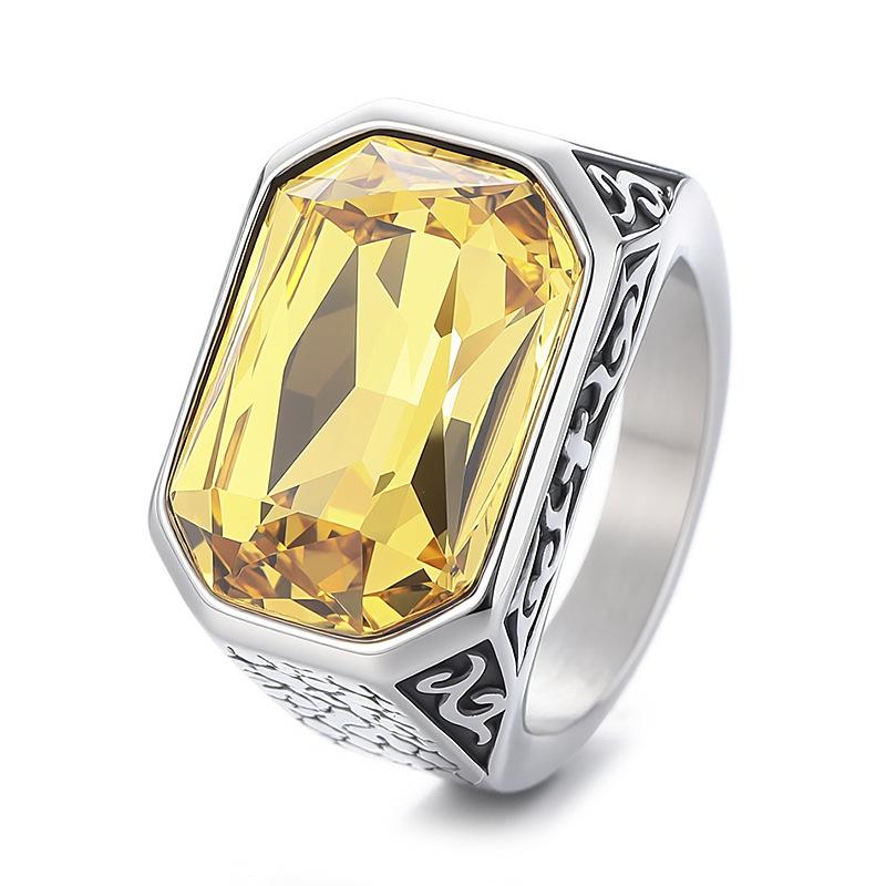 Creative Business Personality Men's Gem Ring Viking Street Ring Trend Jewelry 2026