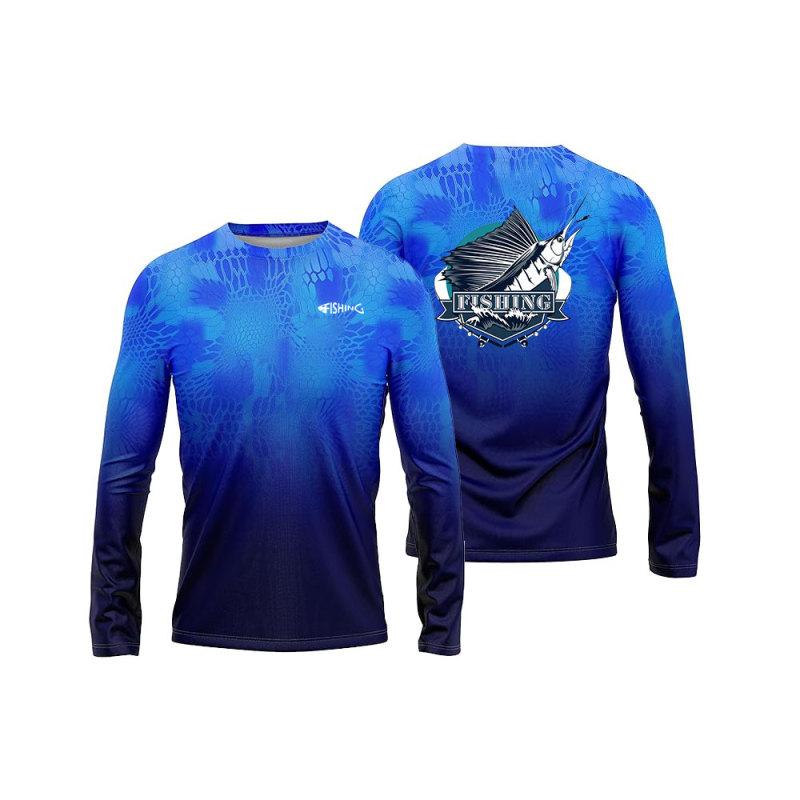 Pánská rybářská košile s potiskem Rybářské oblečení Rybářská košile s dlouhým rukávem - prodyšná UV ochrana Outdoorové sportovní topy s výstřihem 6XL