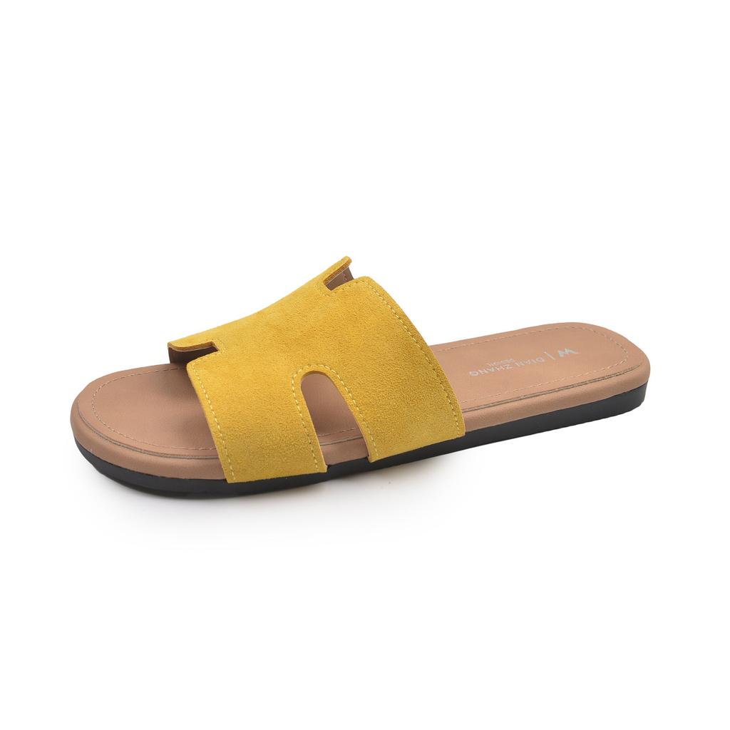 French retro Birkenstock slippers wear 22 summer new beautiful temperament flat bottom cool slippers