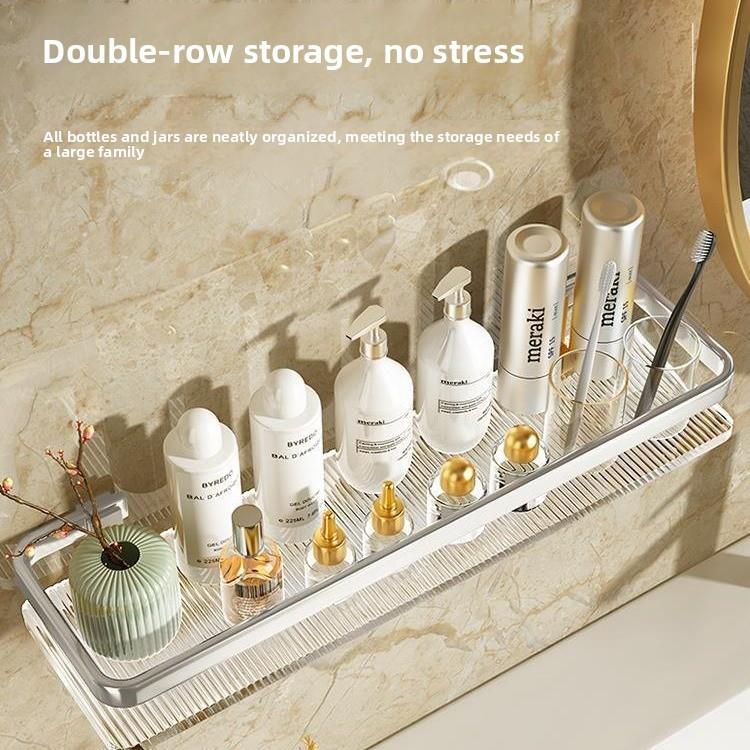 Acrylic Floating Wall Mounted Shelf Wall Mount Storage Rack For Kitchen Bathroom