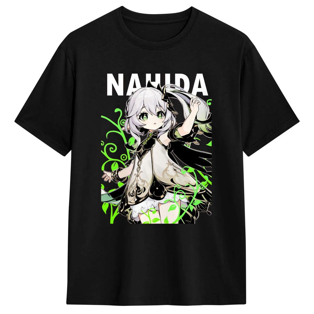 Diluc Genshin Impact Anime Game Tshirt Unisexs Cotton Clothing Fashion Round Neck Short Sleeve