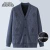 XueZhongFei Men's V-Neck Knit Cardigan Sweater