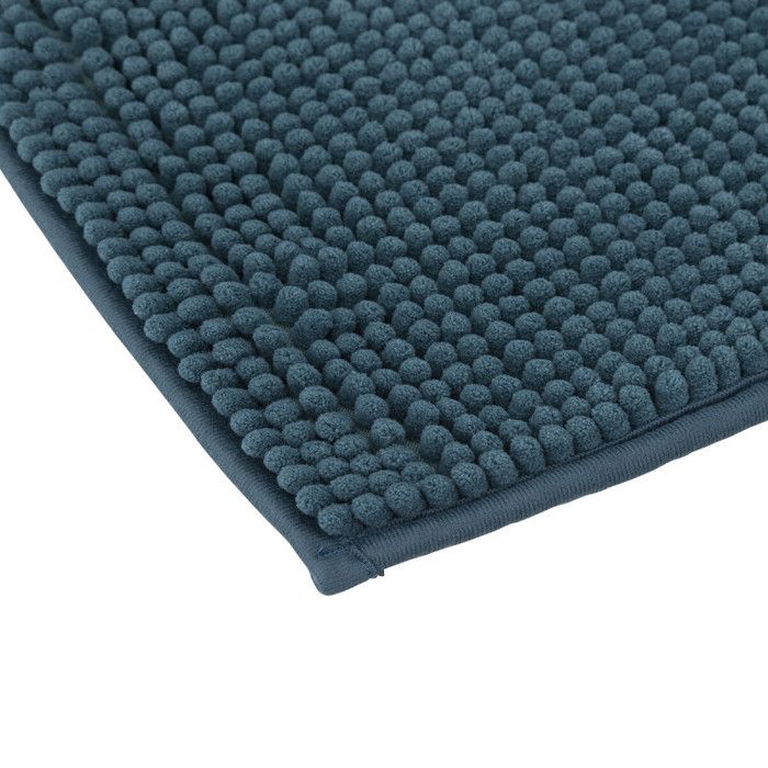 Tapis de bain "Chenille" 50 x 80 cm Atmosphéra - Pétrole