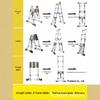 Multifunctional Aluminum Alloy Telescopic A-Frame Ladder with Bamboo Sections and Joint Folding Design