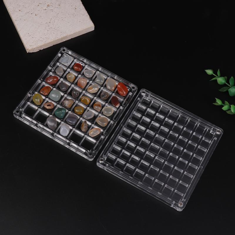 A Collection Of Natural Stones Storage Box For Children'S Experiments, 1Set Of Minerals And Gems For Creativity Gift