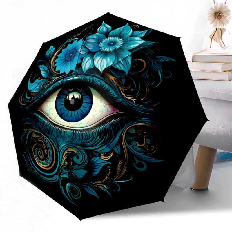 Eyes of the Universe Automatic Umbrella Compact 8-Rib Design Lightweight All-Season Travel Outdoor Accessory Perfect Gift for Women Men