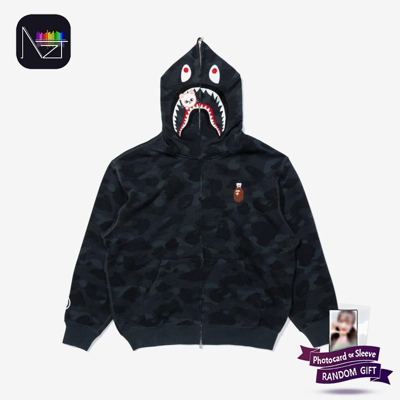 [PRE ORDER] STRAY KIDS × BAPE – Jiniret SHARK FULL ZIP HOODIE (Hyunjin Ver.)