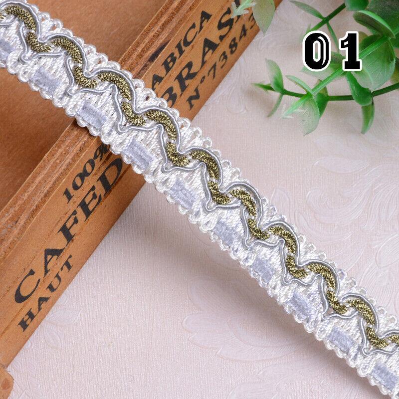 14M Lace Trim Ribbon Bordered Curtain Accessories for Sofa Pillow Fringe Diy Craft Dress Stage Garment Decor