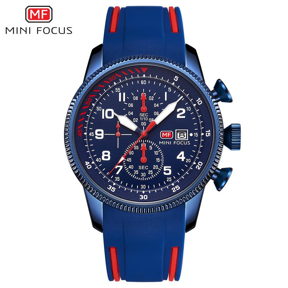 Multifunctional Air Watch Waterproof Quartz Watch Sports Glow-in-the-dark Silicone Band Men's Watch