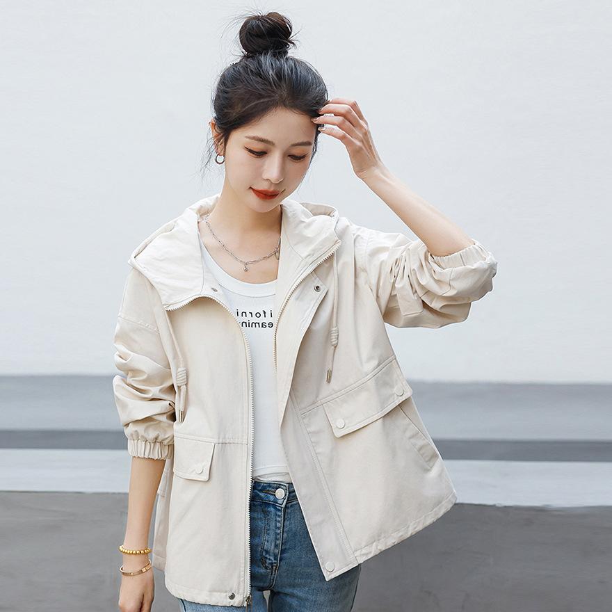 Women's short coat spring and autumn new loose and thin popular explosive version small spring jacket trench coat