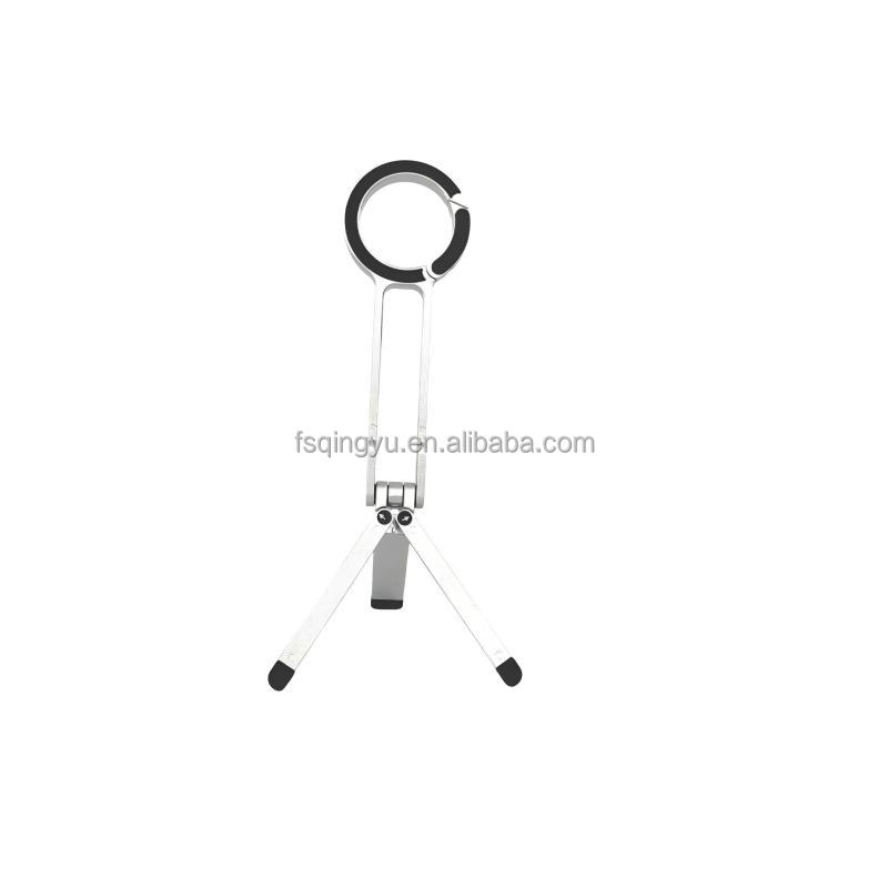 Portable Magnetic Phone Holder Tripod Carabiner-Mounted Flexible Phone Stand 360° Rotating Phone Handle Holder for Home Travel Magnetic