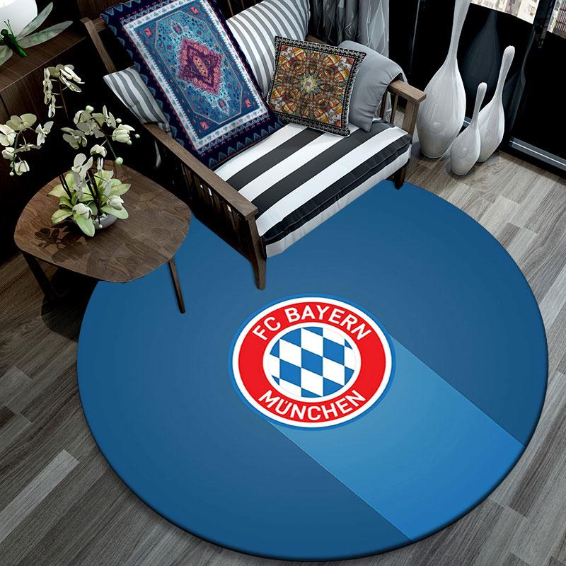 FC Bayern München,Round Area Rug,Carpet Rug for Living Room Bedroom Sofa Playroom Decor,Non-slip Floor Mat