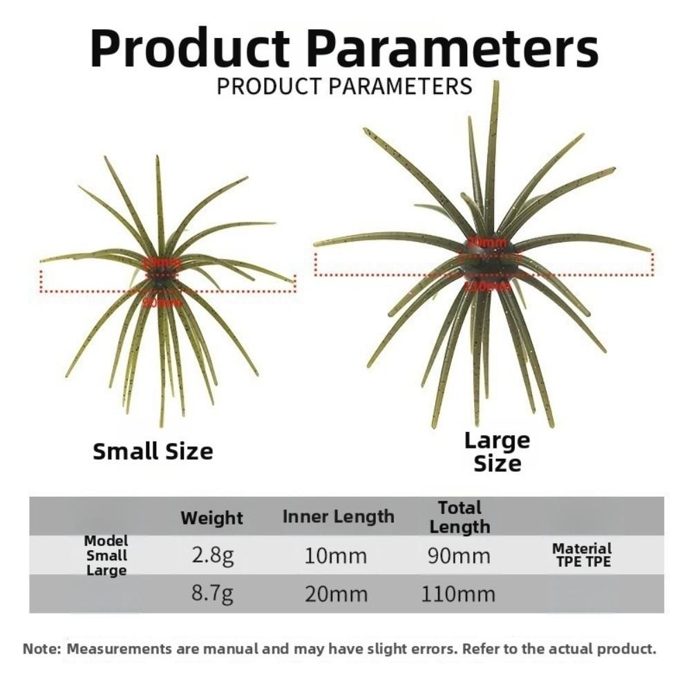 10pcs 11cm/8.7g Size Sea Urchin Lures Superior Tear Resistance 3D Lure For Sea Bass Fishing