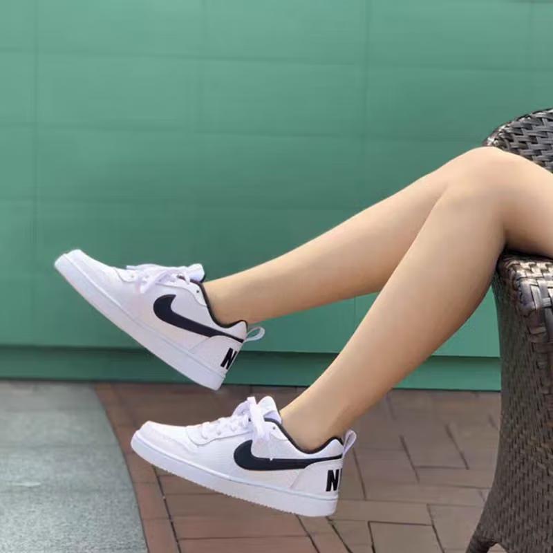 Nike Court Borough Low GS White Black Kids Sneakers 839985-101