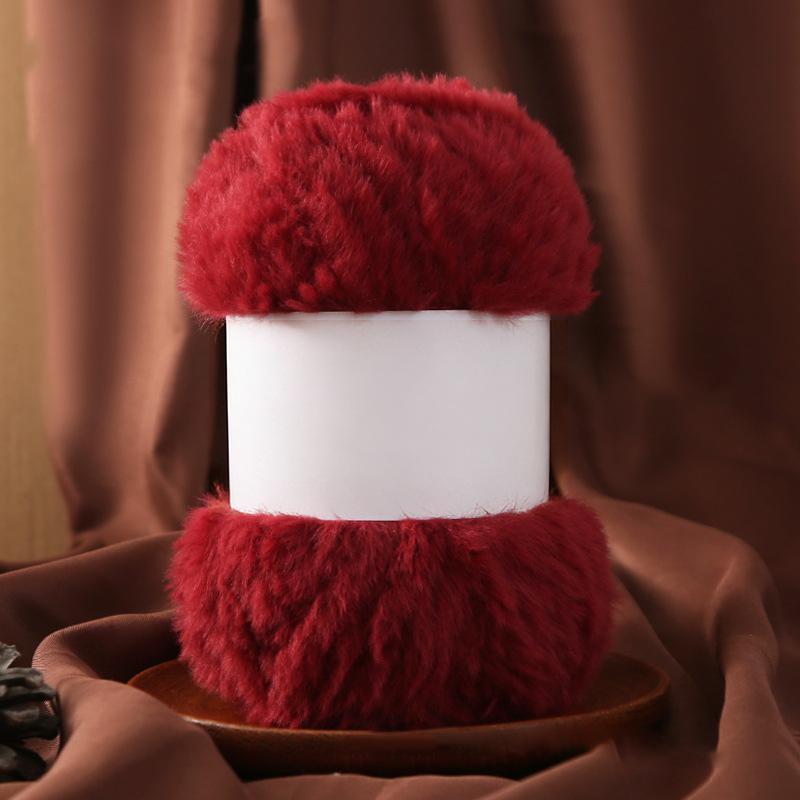 Wool Circle Solid Color Yarn Hand Woven Diy Scarf Hat Sweater Medium Thick Merino Wool Thread Soft And Comfortable Fluffy
