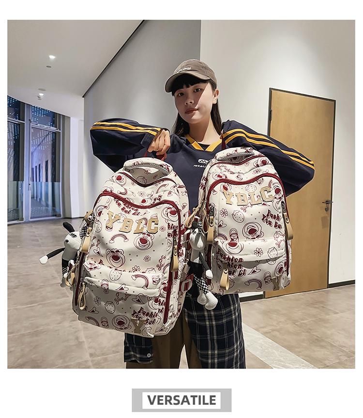 Mochila Impresa de Gran Capacidad para Estudiantes: Bolsa Versátil para Viajes y Ordenador para Adolescentes y Adultos