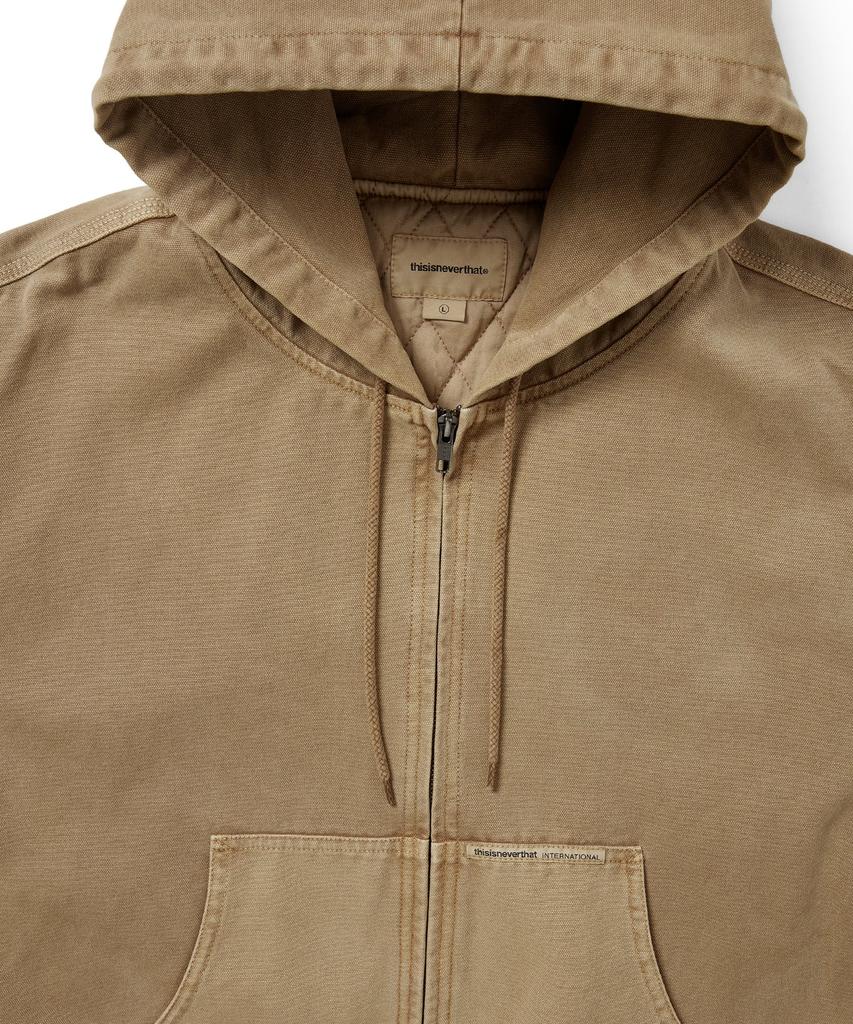 Thisisneverthat Overdyed Hooded Jacket Brown