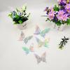 Yousheng 12 Pcs 3D Butterfly Wall Decals Removable Wall Sticker for Birthday Party Cake Decorations 3 Sizes Hollow Metallic Butterfly DIY Mural Art