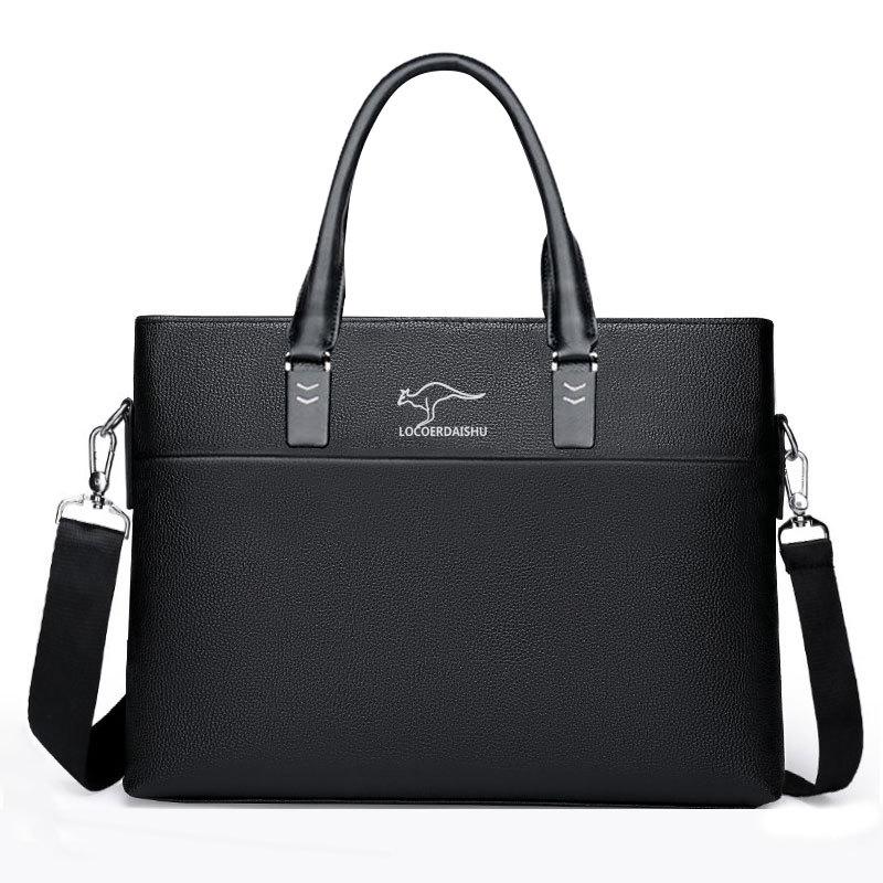 

new shoulder bag briefcase male horizontal handbag business commuter messenger bag чёрный