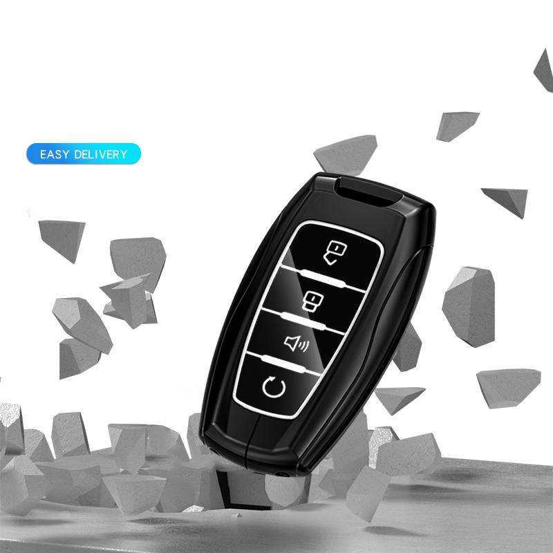 Car Key Case For Great Wall Ower Gwm P Series Pickup Poer Truck Remote Cover Shell Keychain Ring Holder Fob Interior Accessories