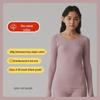 Women's Thickened Pure Cotton Antibacterial Round Neck Slim Fit Warm Base Layer Top