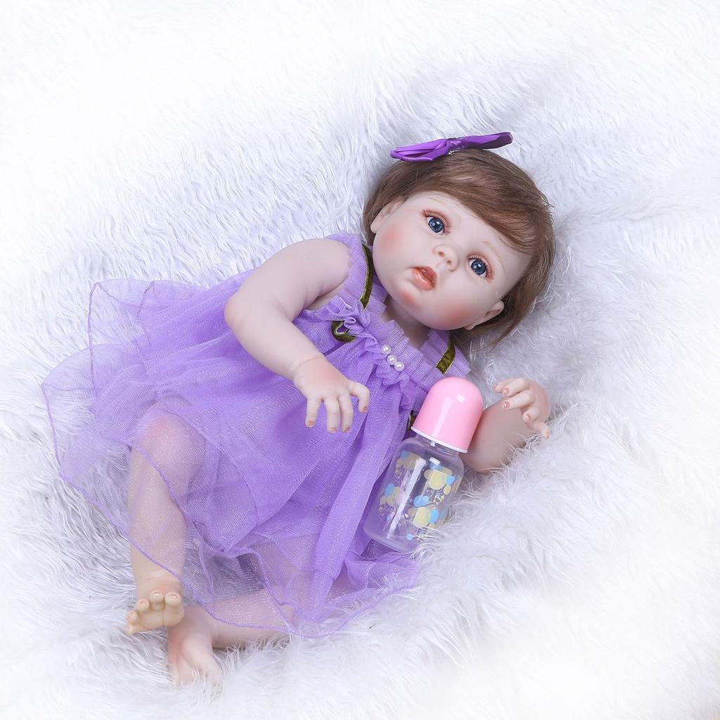 21 Inch Silicone Baby Doll Cute Lovely Newborn Baby Doll Children Play Toys Angle