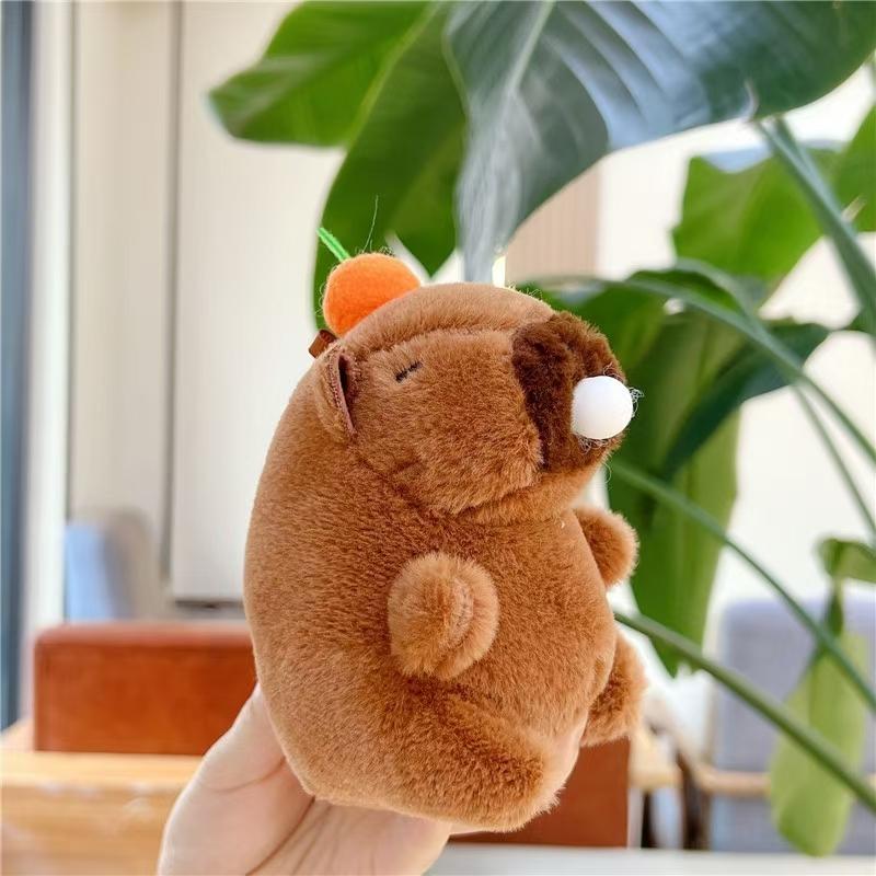 Niedlicher Capybara Plüsch Schlüsselanhänger Kneten Blasen Blasen Tasche Anhänger Weiches Zeug Stressabbau Spielzeug Zubehör Für Kindergeburtstagsgeschenk