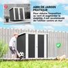 Capanno da Giardino - Cabina da Giardino 1,26 m² - Capanno Porta Attrezzi 2 Porte Bloccabili - dim. 147L x 86P x 134A cm - Lamiera d'Acciaio Bianco Nero