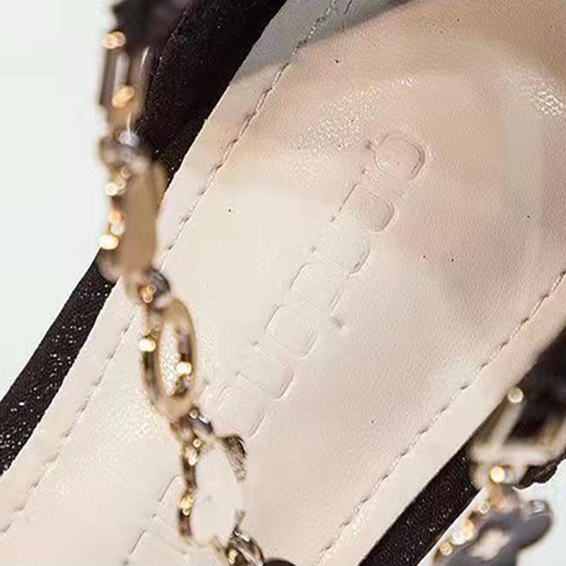 Mid Heel Buckle Strap Female Fashion Sandals Women Shoes Summer High Heels Female Fine Heel 5cm