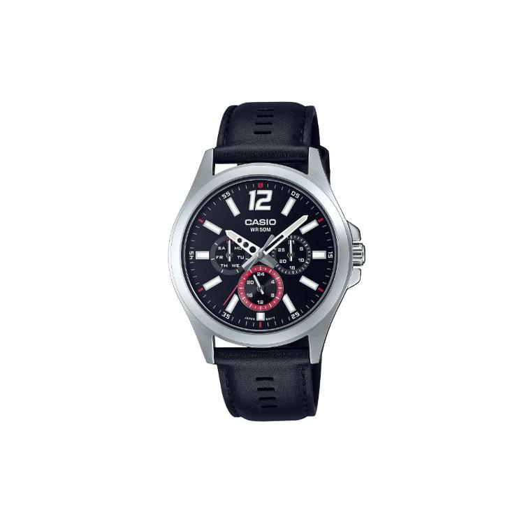 CASIO Men Standard Series Black Watch MTP-E350L-1BV MTP-E350L-1BV Black Dial