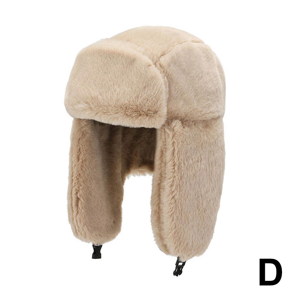Women's Winter Adjustable Thickened Warm Beanie Russian Caps Korean Fashion Ushanka Earflap Pilot Hat Women's Trend Bomber Hat