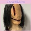 Horror Latex Zombie Mask With Long Hair And Scars For Halloween Costume Party