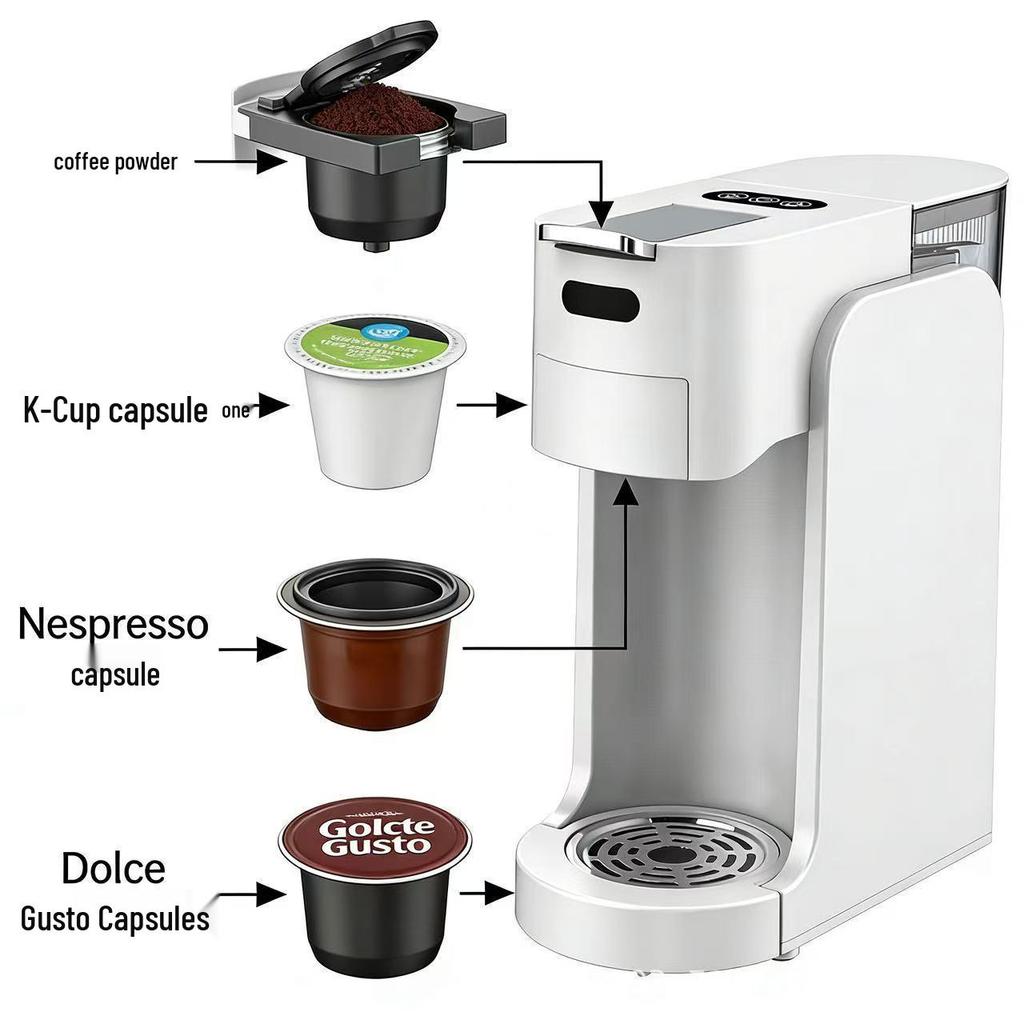 Aparat de cafea capsule Mini Cuib de Pasăre: Complet Automat, Portabil, Multifuncțional, Stil Italian pentru Uz Casnic