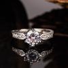 Lindon Classic Copper Alloy Zircon Ring Ladies Jewelry Wedding Promise Party Gift