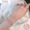 925 Sterlingsilber Smiley-Armband Damen Schlicht Hochwertig Koreanische Mode Schmuck Diamant Valentinstag Jubiläumsgeschenk